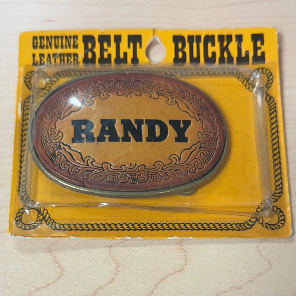 Brown Leather Belt Buckle “Randy”